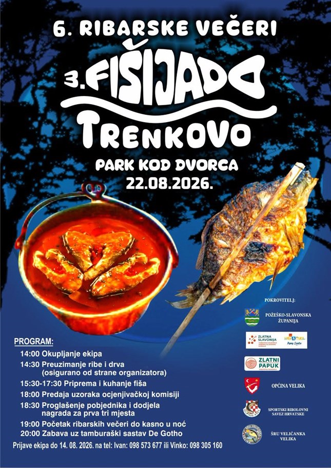6. Ribarske večeri i 3. Fišijada Trenkovo