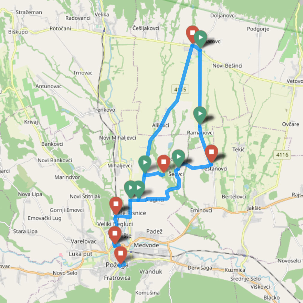 Požega – Kaptol – Požega
