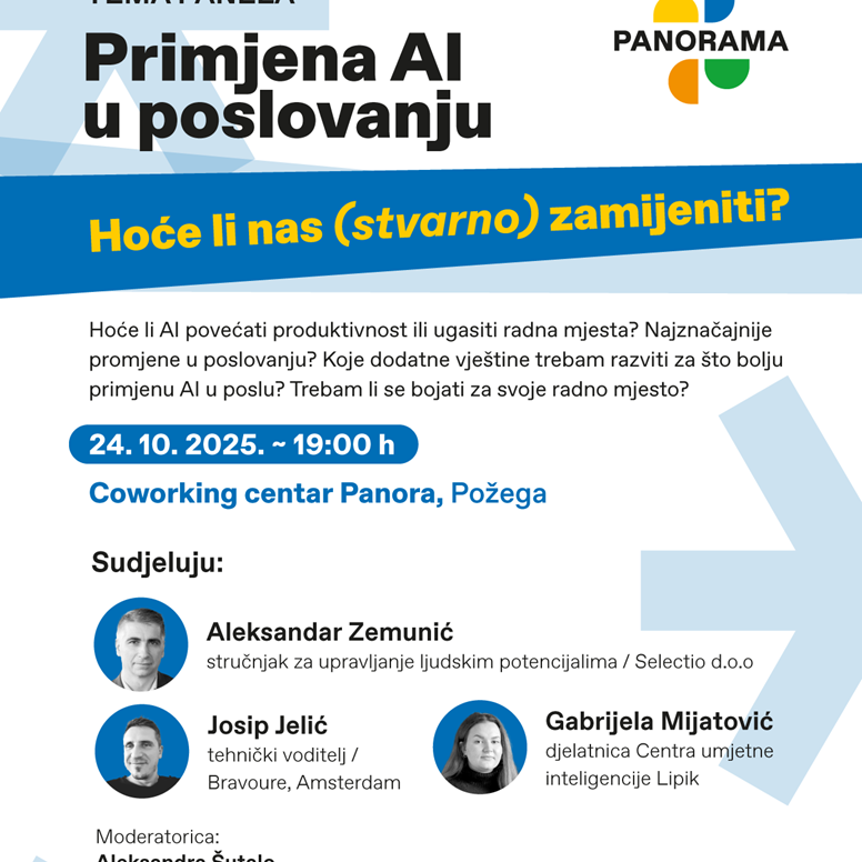 Poziv na Panoramu: Hoće li nas umjetna inteligencija (stvarno) zamijeniti?