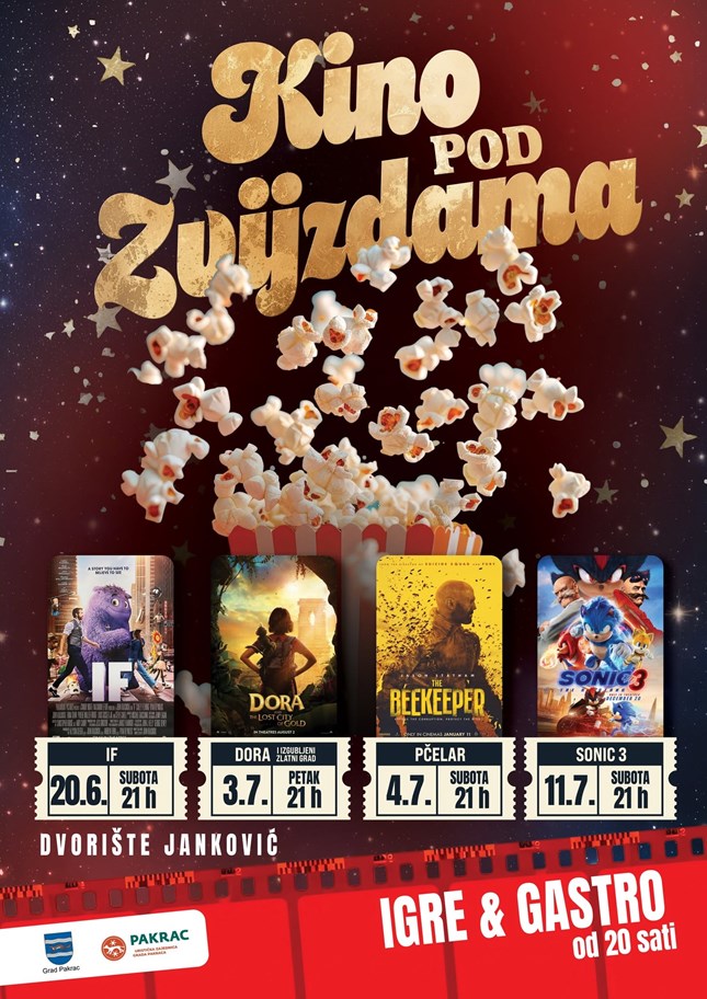 Kino pod zvijezdama u Dvorištu Janković