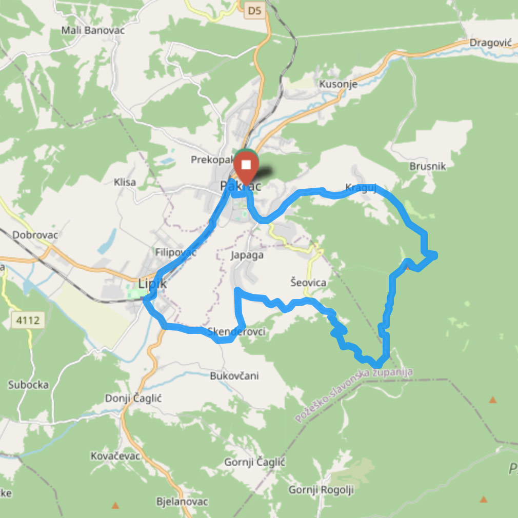 Lipik – Pakrac – Planinarski dom Omanovac