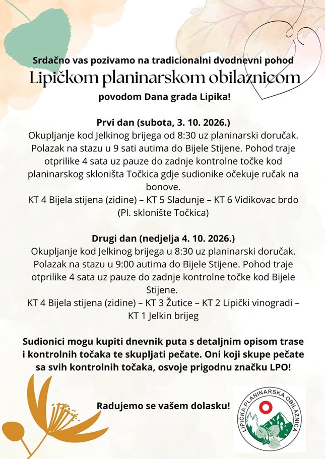 Lipičkom planinarskom obilaznicom