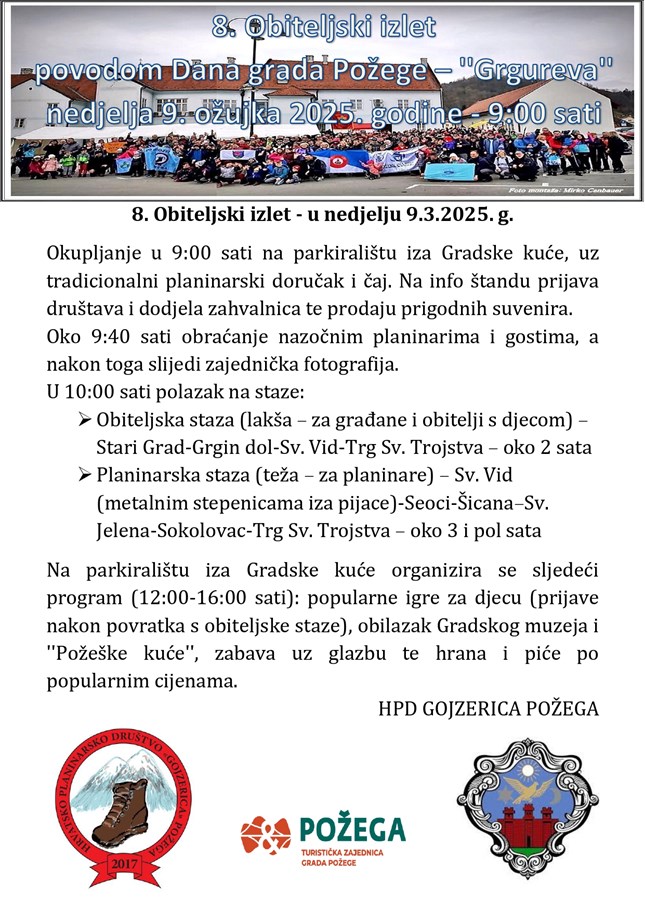 8. Obiteljski izlet - Grgurevo - Dan grada Požege