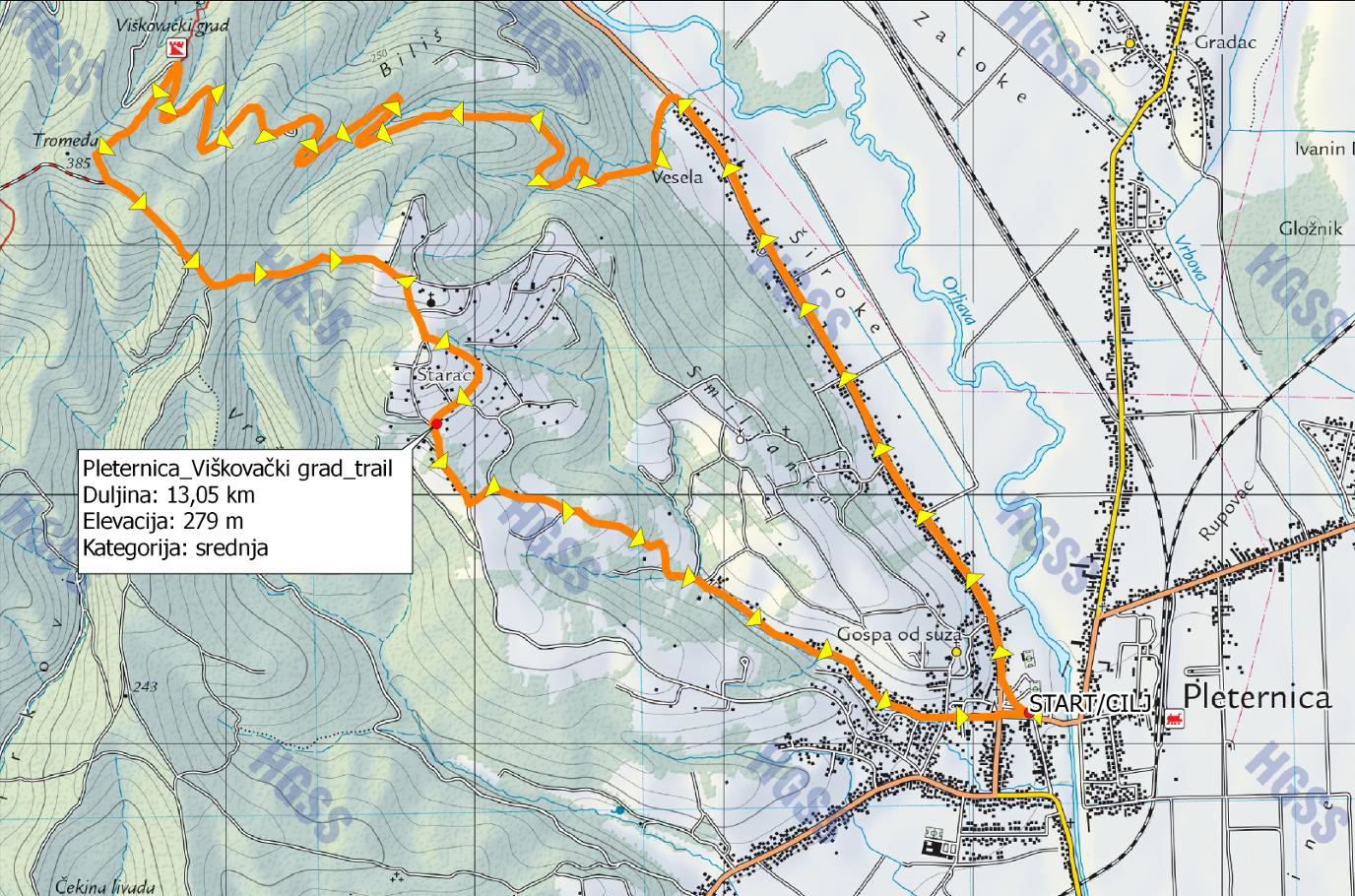 Viškovački grad trail