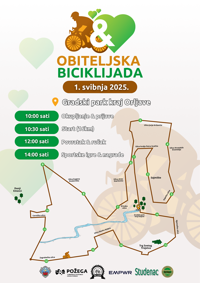 Obiteljska biciklijada u Požegi 2025